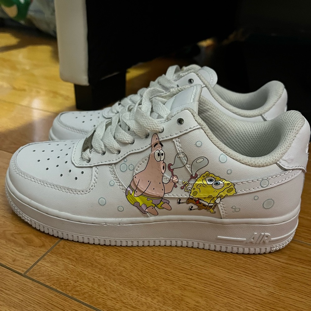 Custom Made SpongeBob Air Forces 👟 - Picture 3 of 7